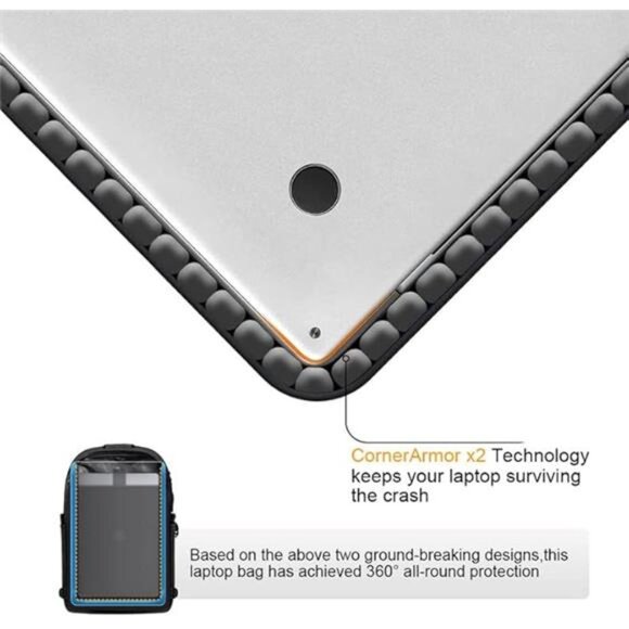 Travel Laptop Backpack Water Resistant Anti-Theft Bag with USB Charging - Picture 3 of 14